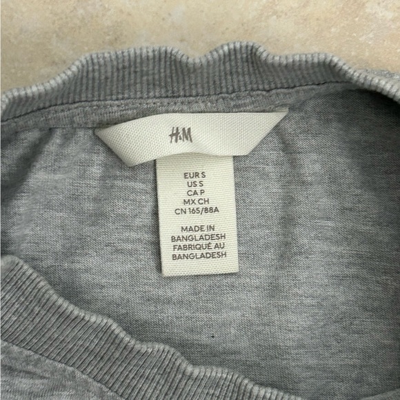H&M Oversized Printed Le Marais Paris Grey T-Shirt Small - Picture 5 of 6